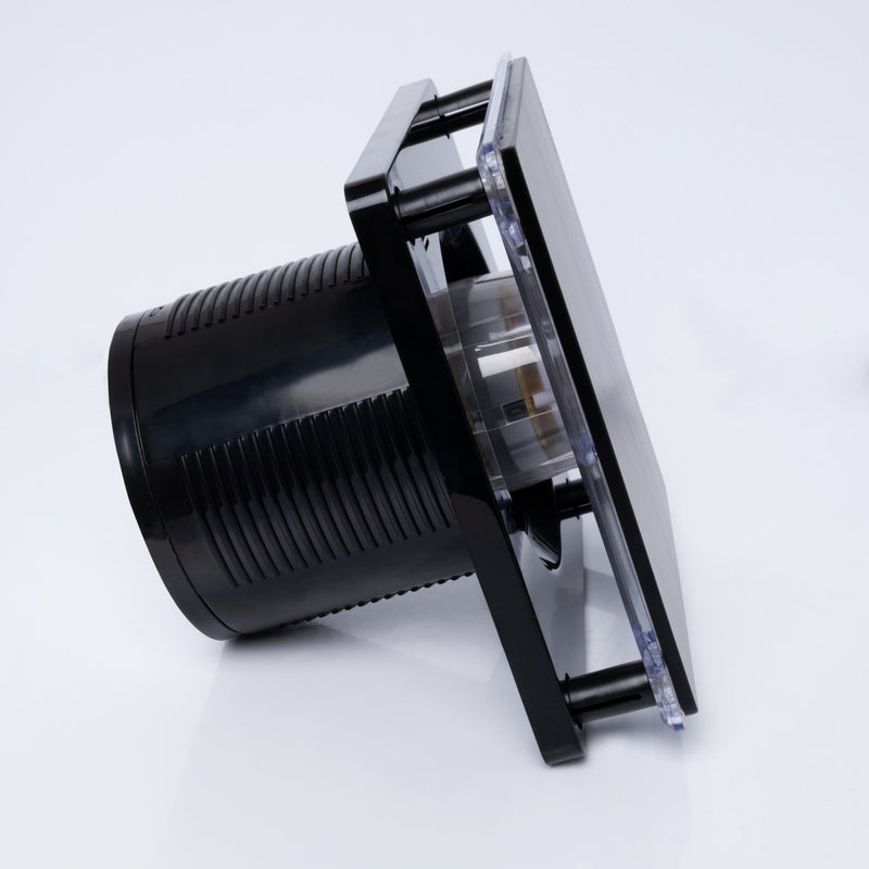 Badventilator schwarzes Aluminium mit LED 100 mm / 4 "- BFS100L-BA