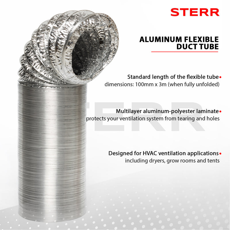 Flexibler Aluminiumrohrschlauch 100 mm x 10 m - ALD100_10